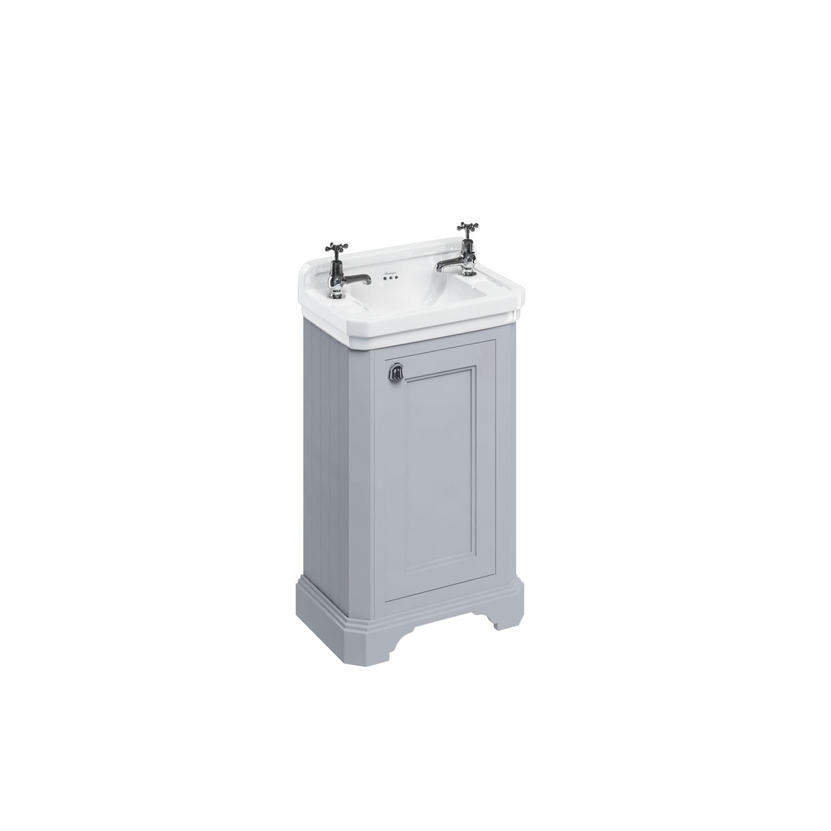 Cloakroom basin unit with door - Classic Grey